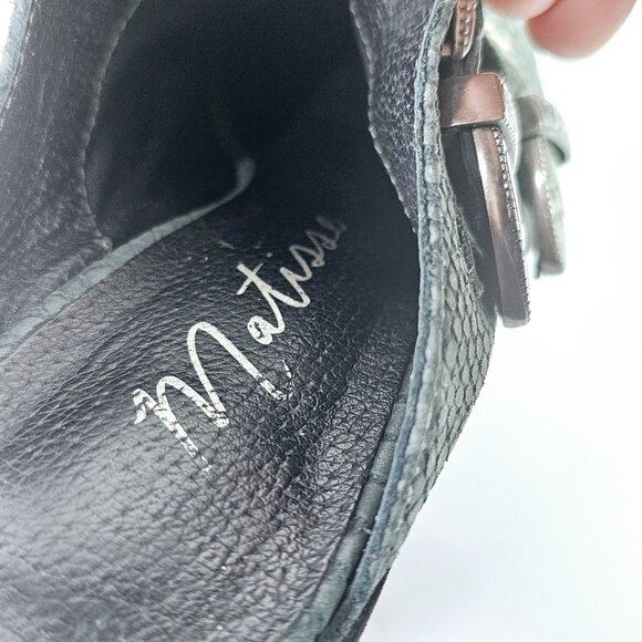 Matisse Bloke Double Buckle Slip-on Suede Croc Mule with Block Heel, 8.5M - Picture 11 of 11